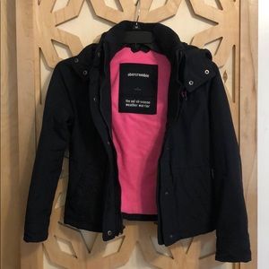 Girls Abercrombie a&f winter hooded coat navy sz L